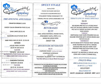 Menu Food Symphony Restaurant Catering - 5