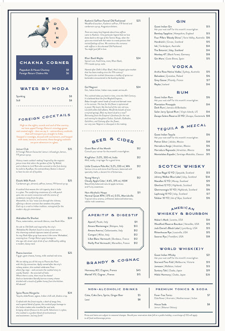 Menu Foreign Return Indian Restaurant - 2