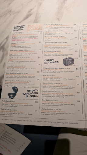 Menu Foreign Return Indian Restaurant - 6