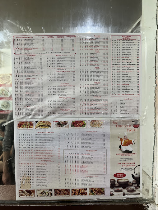 Menu Forever Taste - 1