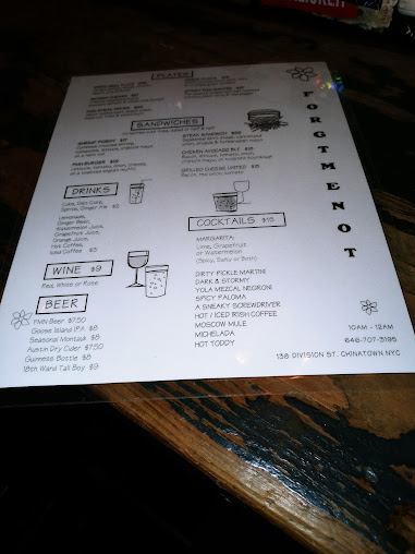 Menu Forgtmenot - 1