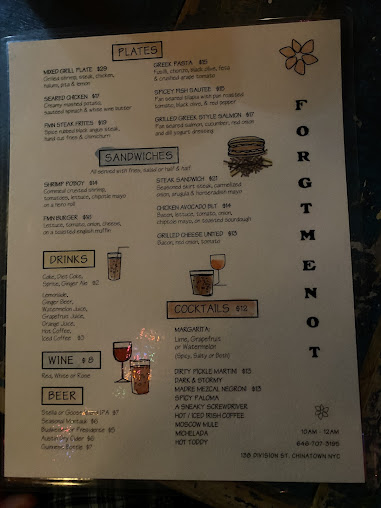 Menu Forgtmenot - 3