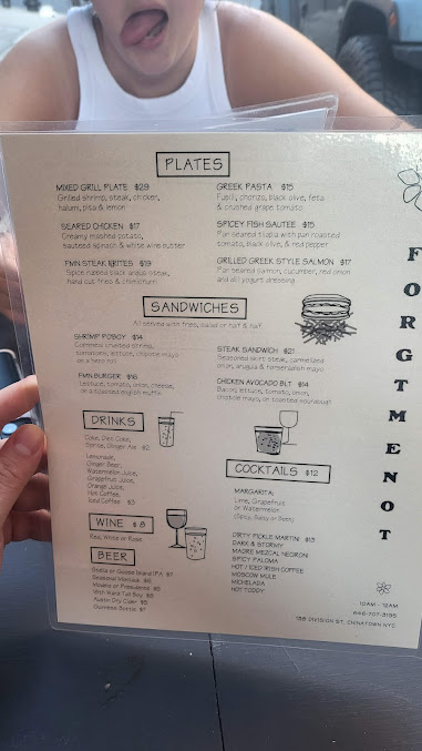 Menu Forgtmenot - 7