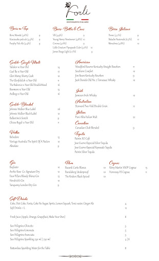 Menu Forli Italian Restaurant - 3
