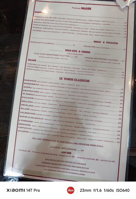 Menu Forno Mauri - 0
