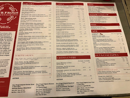 Menu Four Frogs Crêperie - 2