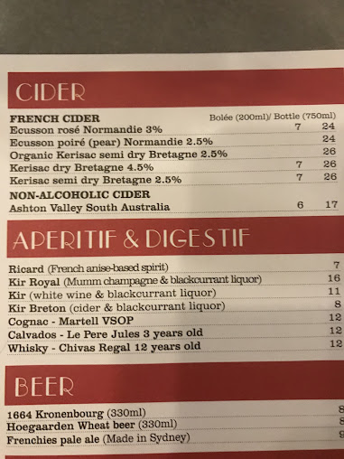 Menu Four Frogs Crêperie - 3