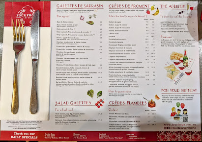 Menu Four Frogs Crêperie - 10
