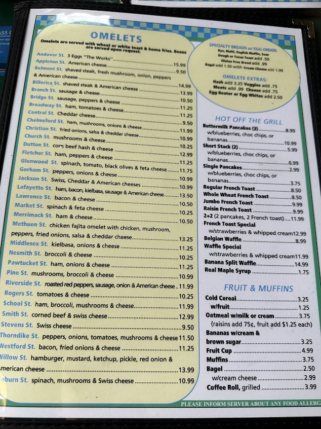 Menu Four Sisters Owl Diner - 3