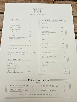 Menu Fourty Years Kitchen - 3