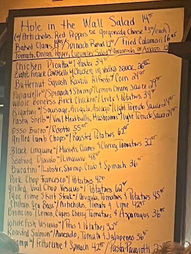 Menu Francesco's Hole In The Wall - 1