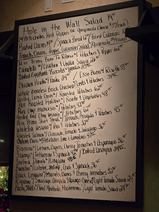 Menu Francesco's Hole In The Wall - 4