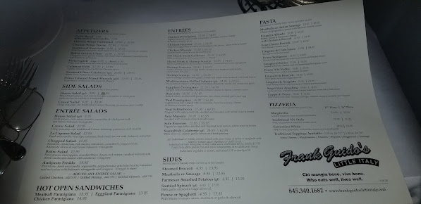 Menu Frank Guido's Little Italy - 0