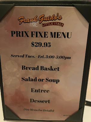 Menu Frank Guido's Little Italy - 1