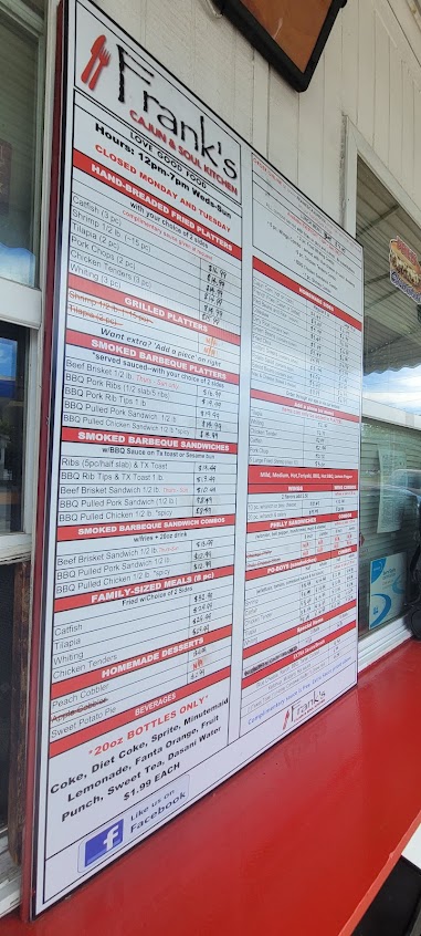 Menu Frank's Cajun and Soul Kitchen - 0