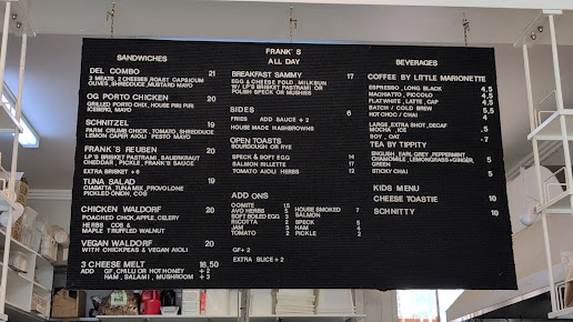 Menu Frank's Deli - 1