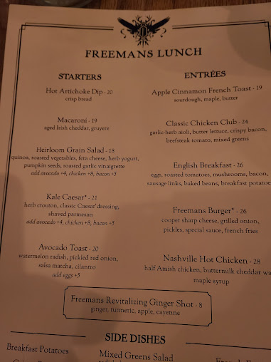 Menu Freemans - 4