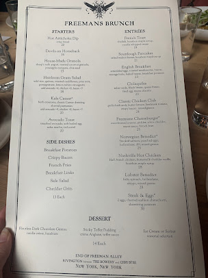 Menu Freemans - 5