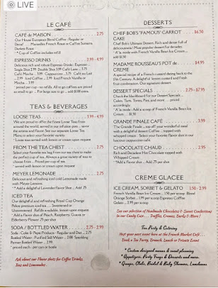 Menu French Market Cafe & Gourmet Shop - Tea Room - 0