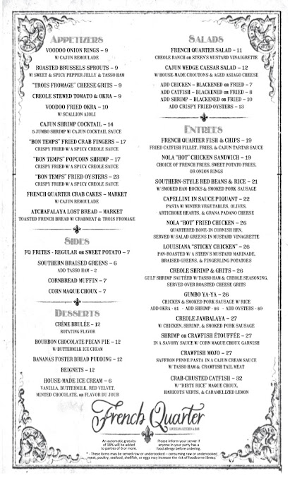 Menu French Quarter - 7