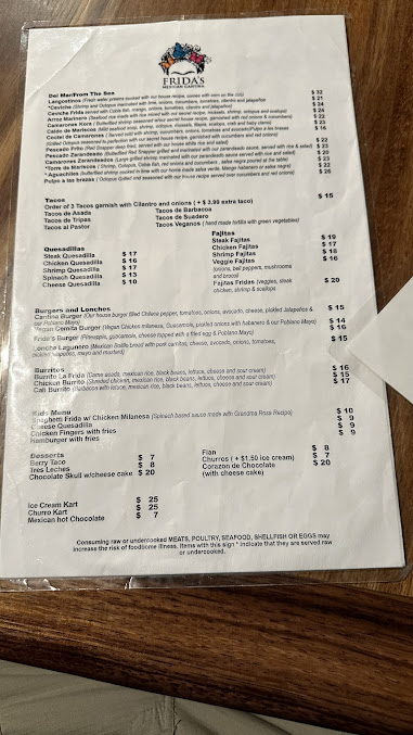 Menu Frida's Mexican Cantina - 4