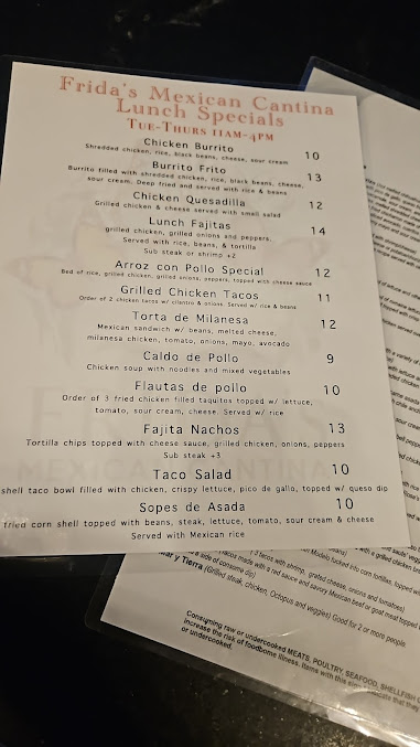 Menu Frida's Mexican Cantina - 8