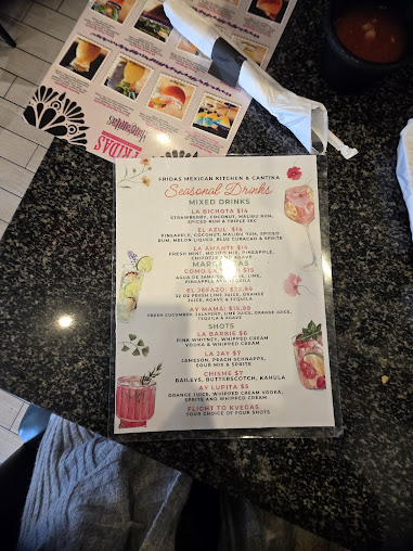 Menu Fridas Mexican Kitchen And Cantina - 1
