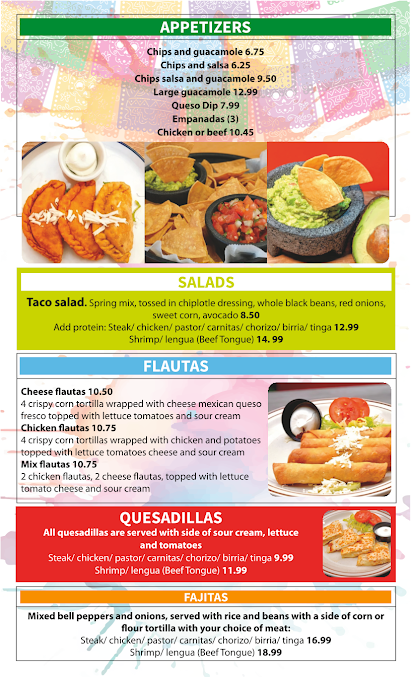 Menu Fridas Mexican Taqueria King Of Prussia - 0