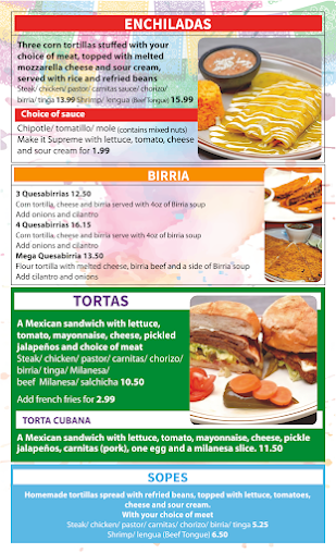 Menu Fridas Mexican Taqueria King Of Prussia - 2