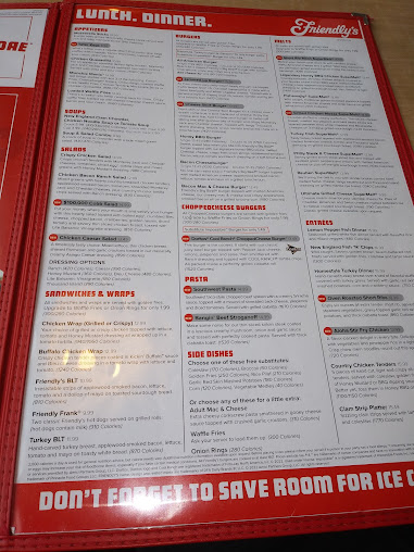 Menu Friendly's - 9