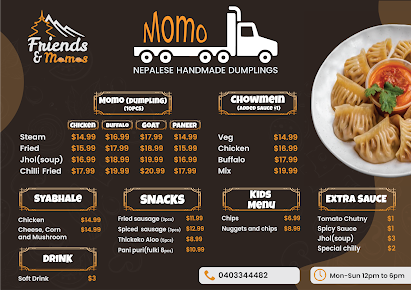 Menu Friends & Momos Woden - 1