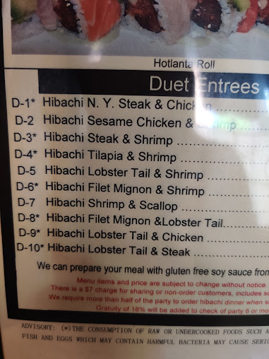 Menu Fuji Hana East Cobb - 3