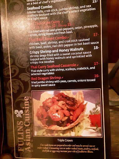 Menu Fulins Asian Cuisine In Knoxville - 7