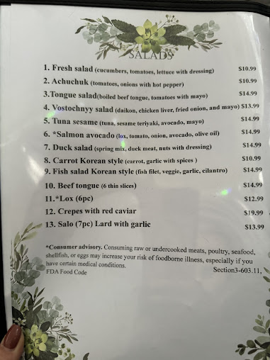 Menu Garden Of Joy Fl - 9