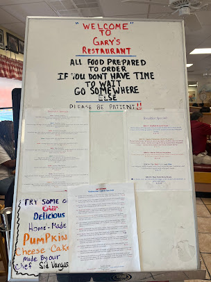 Menu Gary's Restaurant - 0