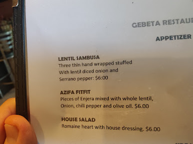 Menu Gebeta Ethiopian Bar And Restaurant - 9