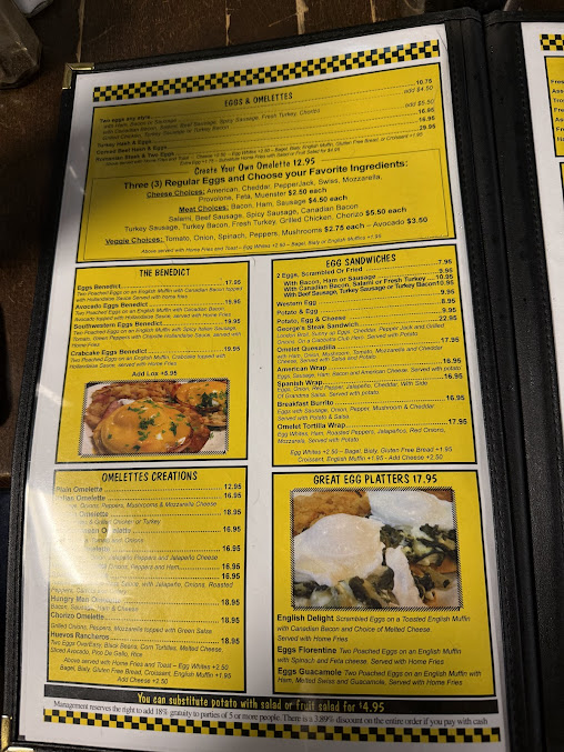 Menu George's - 2