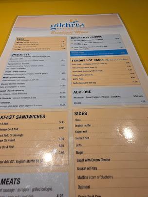 Menu Gilchrist At Tropicana Atlantic City - 1