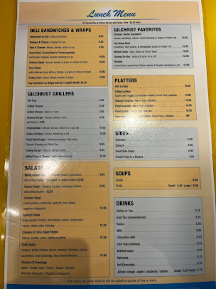 Menu Gilchrist At Tropicana Atlantic City - 2