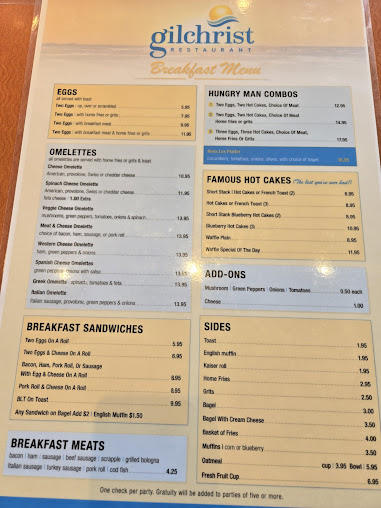 Menu Gilchrist At Tropicana Atlantic City - 4
