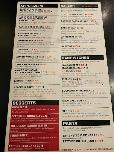 Menu Gino's East - 0