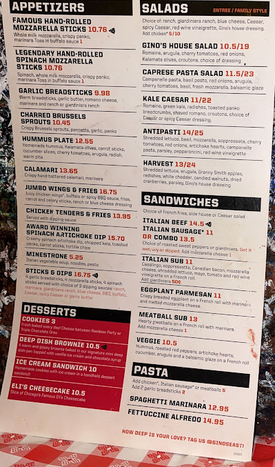 Menu Gino's East - 8
