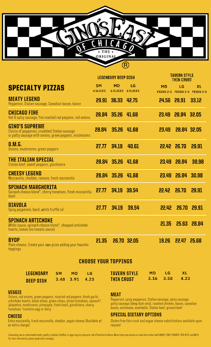 Menu Gino's East - 9