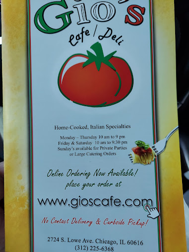 Menu Gio's Cafe And Deli - 7