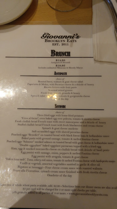 Menu Giovanni's Brooklyn Eats - 0