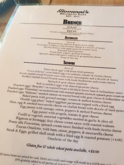 Menu Giovanni's Brooklyn Eats - 3