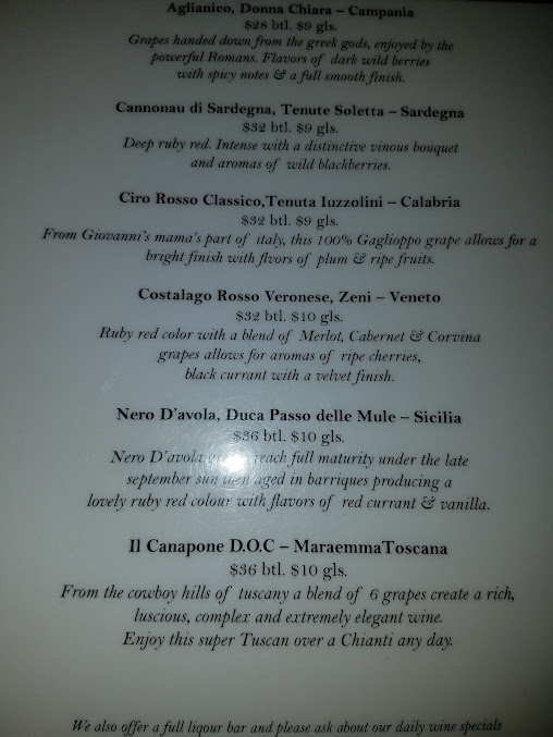 Menu Giovanni's Brooklyn Eats - 4