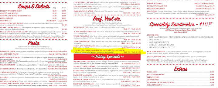Menu Giuseppe's - 4