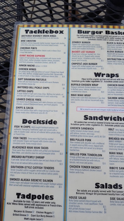 Menu Go Fish Marina Bar Grill - 0