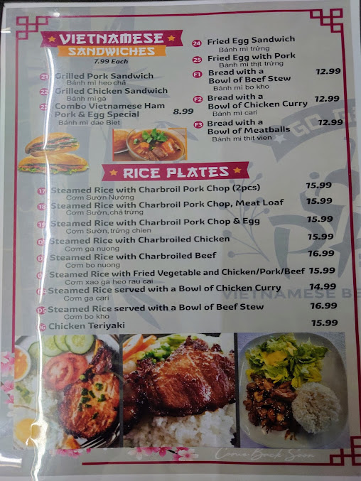 Menu Go Get The Pho - 4